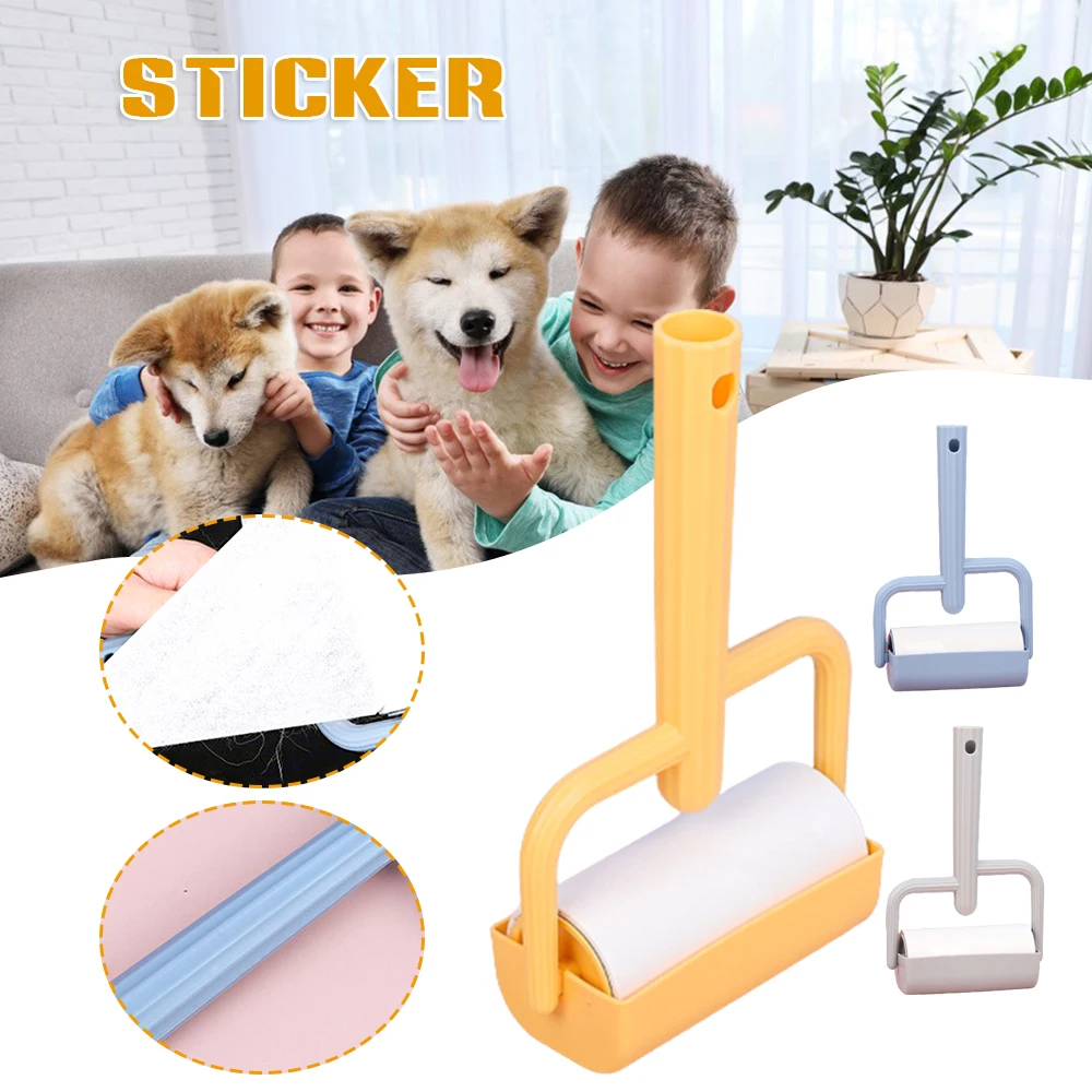 

Sticky Pet Hair Lint Roller for Clothes Furniture Slant Tear Design with Handle Non Slip Handle Replaceable Dropship