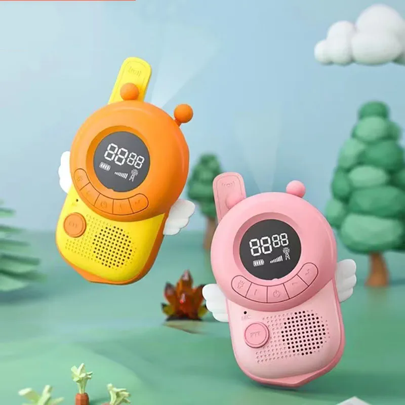 

2pcs Children Walkie Talkie Mini Kids Walkie Talkie Phone Toys Handheld 3KM Range UHF Radio Interphone Talkie Walkies Baby Gift