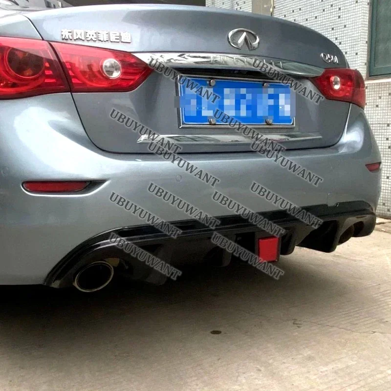Для Infiniti Q50 2014-2023 настоящий карбоновый дефлектор шасси защита заднего бампера