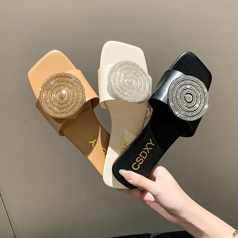 

Шлепанцы, сандалии на плоской подошве, босоножки для пляжа, Тапочки большого размера, женские тапочки, удобная обувь, шлепанцы, 43