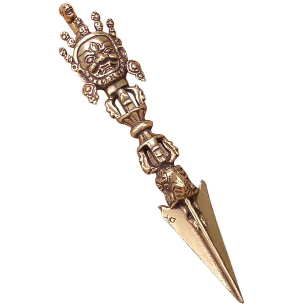 

Vajra Tibetan Pestle Brassbuddha Buddhism Ornamentamulet Statue Phurba Meditation Mascot Dorje Charm Ornaments Instruments