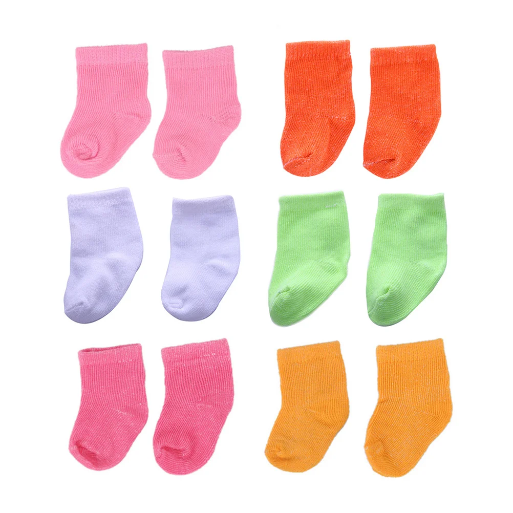 

6 Pairs Girl Socks Child American Dolls Girls Play House Toy Cloth Photo Props