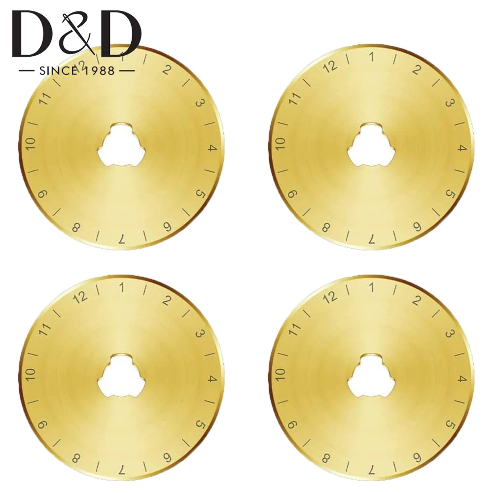 

1/2Pcs 28mm Rotary Cutter Blade Round Quilting Blades Gold Rotary Replacement Cutting Blade Quilting Fabric Sewing Craft