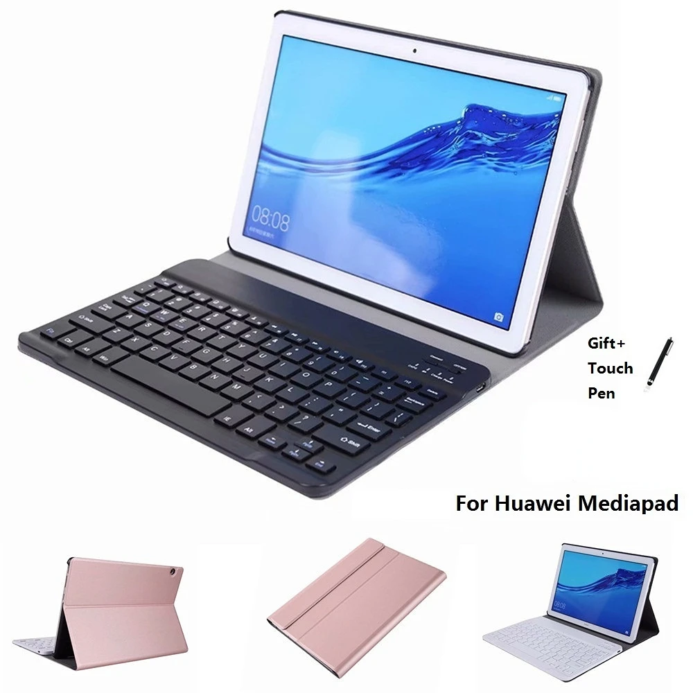 

Ультратонкий чехол для Huawei Mediapad T5 10 10,1 T3 9,6 M5 M6 10,8 Matepad Pro 10,8 10,4, чехол для клавиатуры с Bluetooth