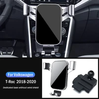 car mobile phone mounts gps special gravity navigation bracket for volkswagen vw troc t roc a11 2018 2020 car accessories