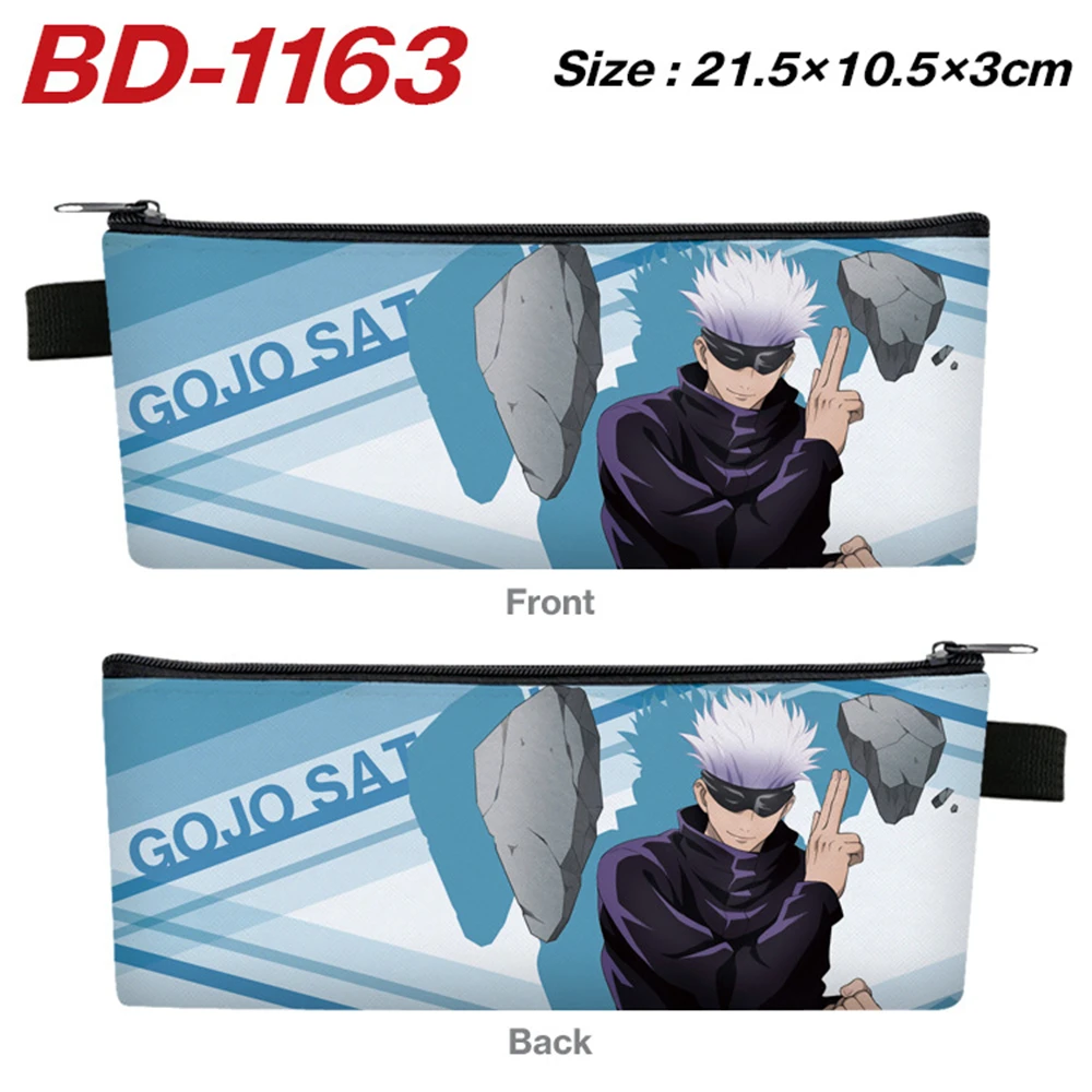 

Anime Jujutsu Kaisen Small Pen Bag PU Zip Pencil Case Student Cartoon Printing Cosmetic Cases Unisex Stationery Supplies Gifts