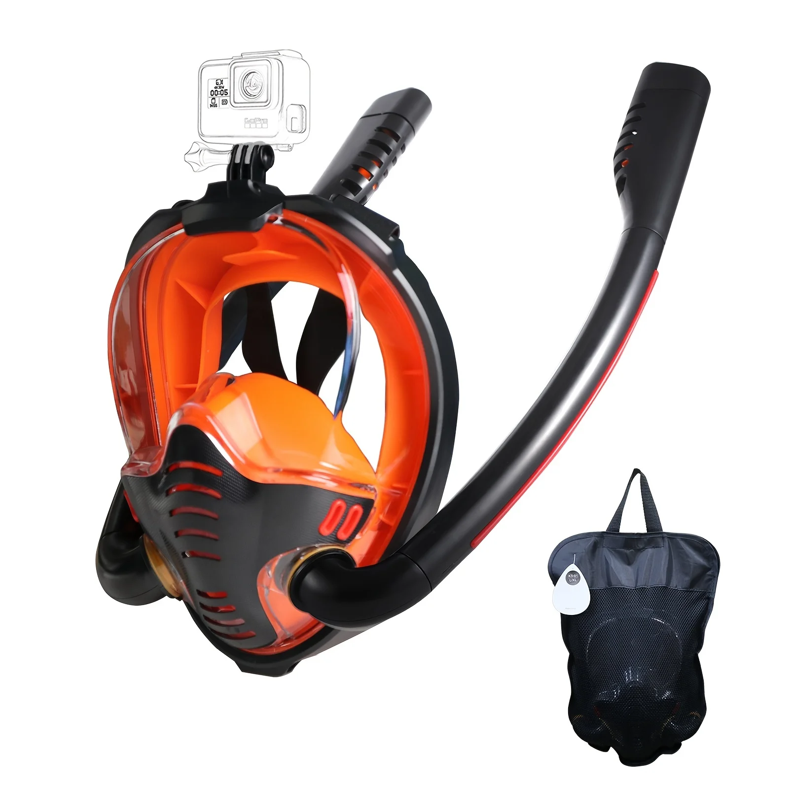 

Full Face Waterproof, Anti-Fog Anti-Leak Snorkel Diving Mask For Adults And Kids Snorkeling Mask With 180° Panoramic View