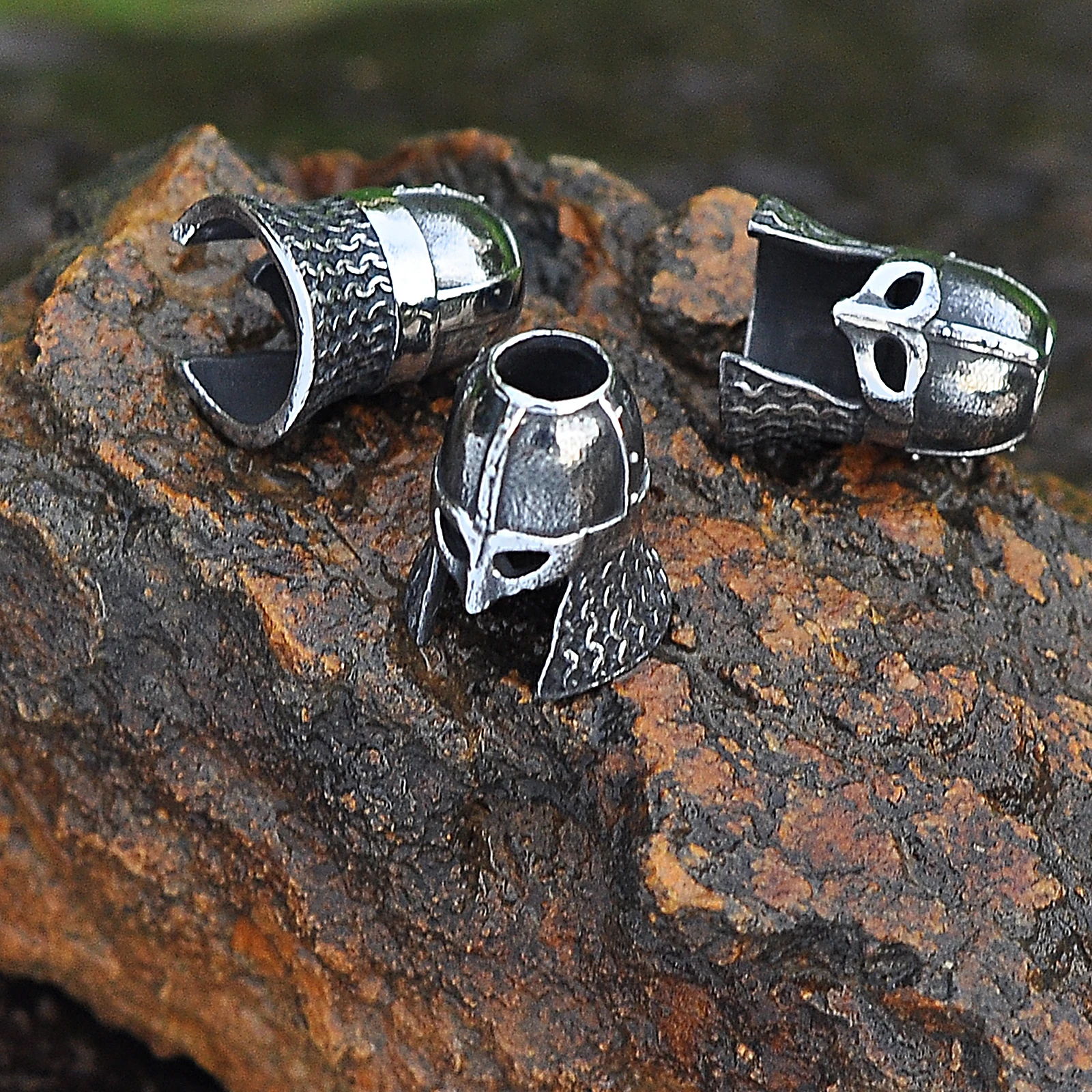 Stainless Steel Viking Helmet Beads For DIY