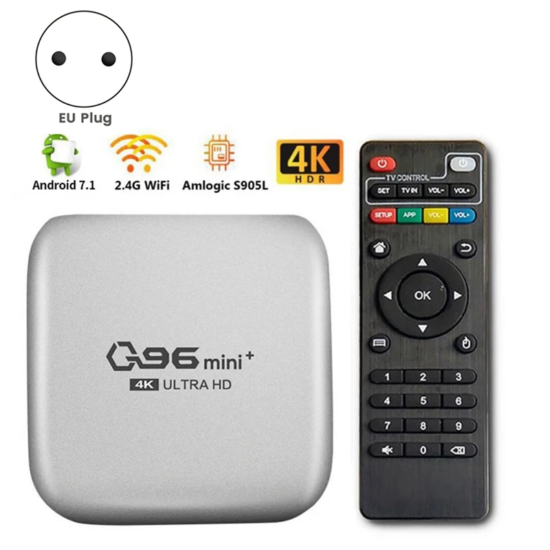 

2 шт., ТВ-приставка Q96 Mini Plus, 4 ядра, 64 бит, 4 + 32 ГБ