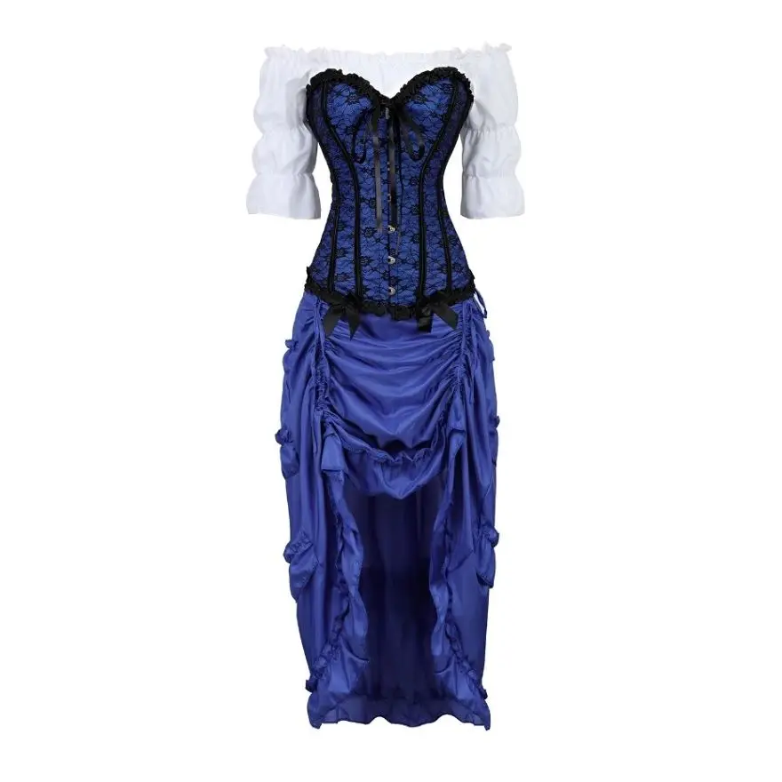 Женское платье-корсет в стиле стимпанк Женская Сексуальная Блузка с цветочным