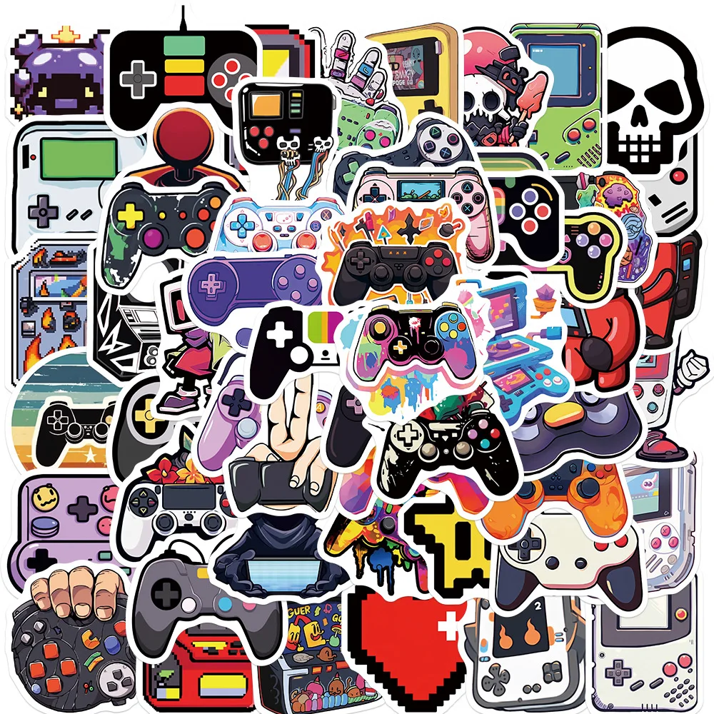 

50Pcs Cartoon Game Handle Waterproof Sticker Decoration Refrigerator Skateboard Computer notebook Graffiti Stationery