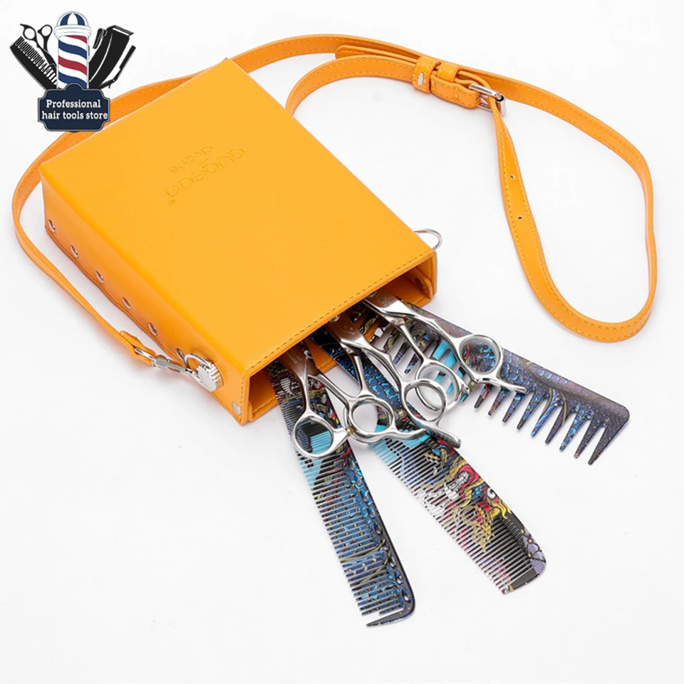

Pu Leather Hair Scissors Bag Hairdressing Clips Comb Case Barber Hair Scissor Holster Pouch Salon Waist Pack Belt Bag