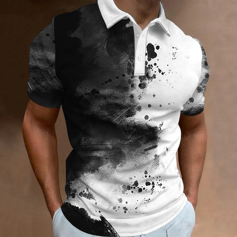 Рисунок 3 - Рубашка-поло мужская с принтом каракули