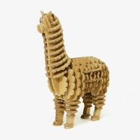 alpaca diy animal assembly paper crafts puzzle fun education cognitive creative 3d perception structure assembly