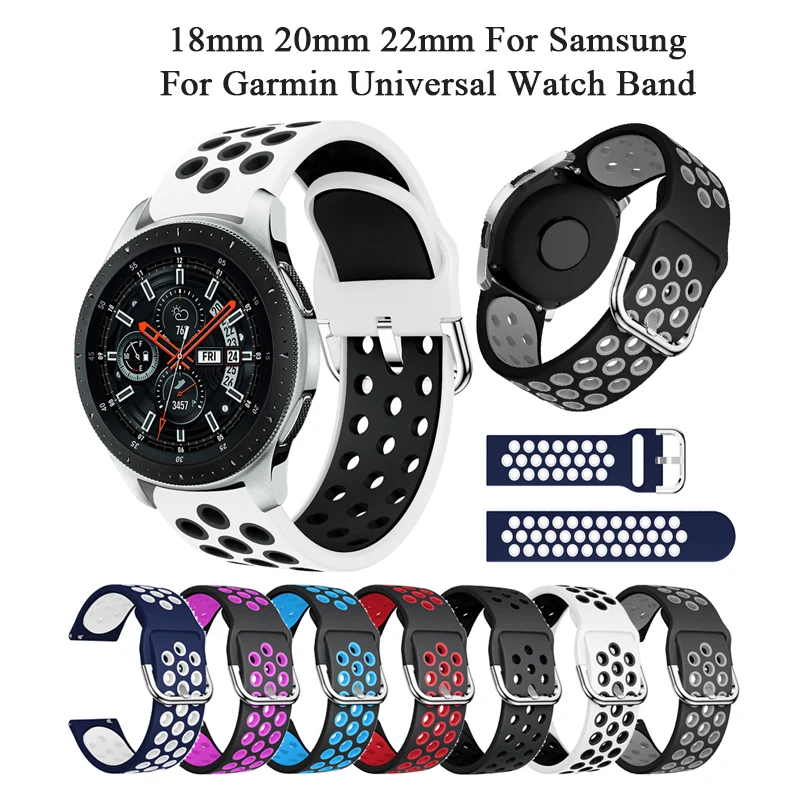 

Ремешок силиконовый для Samsung Galaxy Watch 3 Watch 4 Gear S2 Classic, 18 мм 20 мм 22 мм, 245