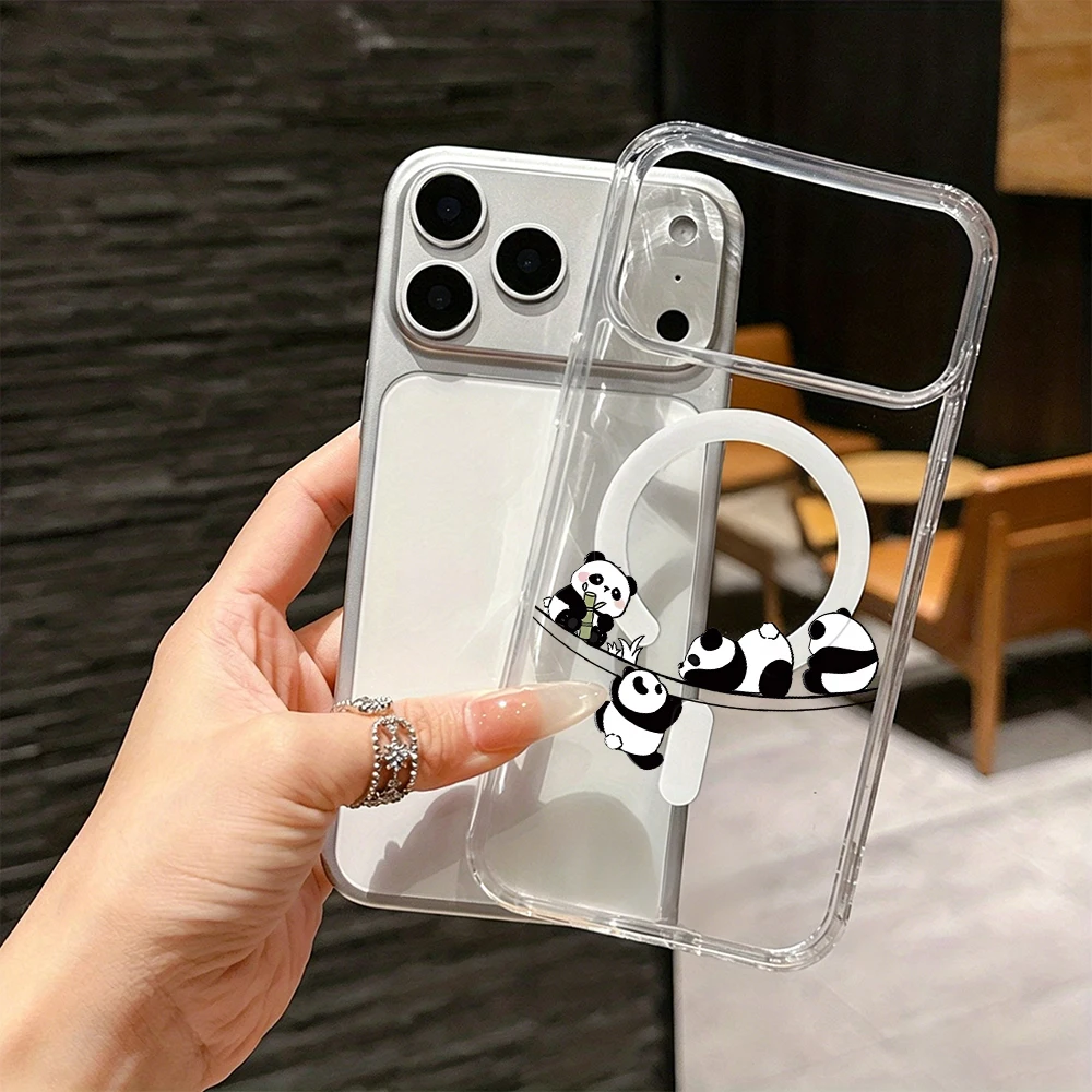 Фото Чехол Naughty Giant Panda для iPhone 15, 17, 16, 14, 13, 12, 11 Pro Max, 17e, 16e, 16, 15, 14 Plus, 17 Air, 17 Pro, 16 с поддержкой беспроводной зарядки №2