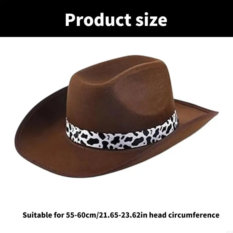 D0UB Porkpie Hat Casual Top с коровьей печати Panama Headwear Подарок для путешествий |
