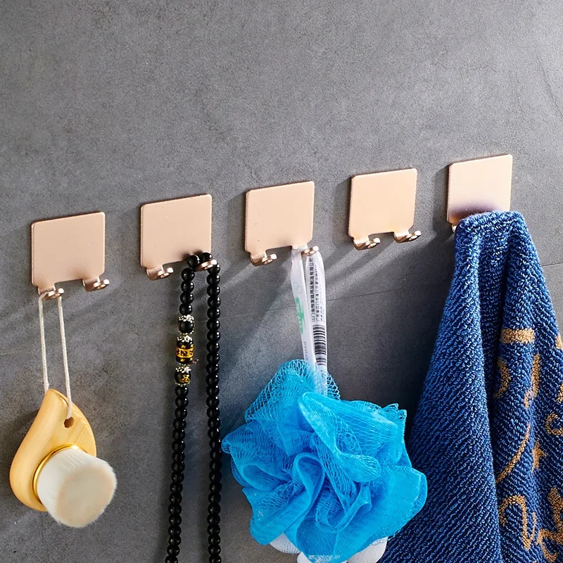 

Punch-free Space Aluminum Coat Hook Clothes Hook Wall Hanging Wall Bathroom Coat Hook Single Hook Black Toilet Boys Shaving Rack