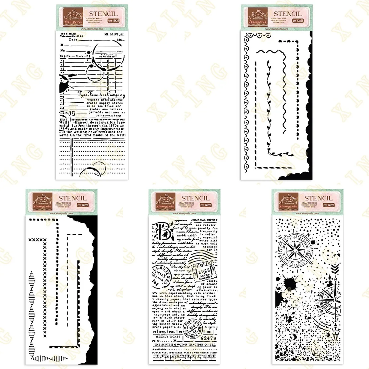 

2022 New Compass Book Borders Post Layering Stencils Painting Diy Scrapbook Coloring Embossing Paper Card Album Craft Decorative