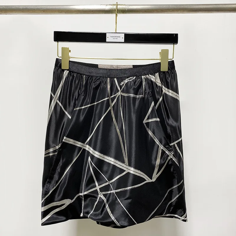 2022ss Rick Women Skirt Gauze Skirts Hip Acetate Grace Solid Owens Short Skirt Commuter Slim Mini Skirt