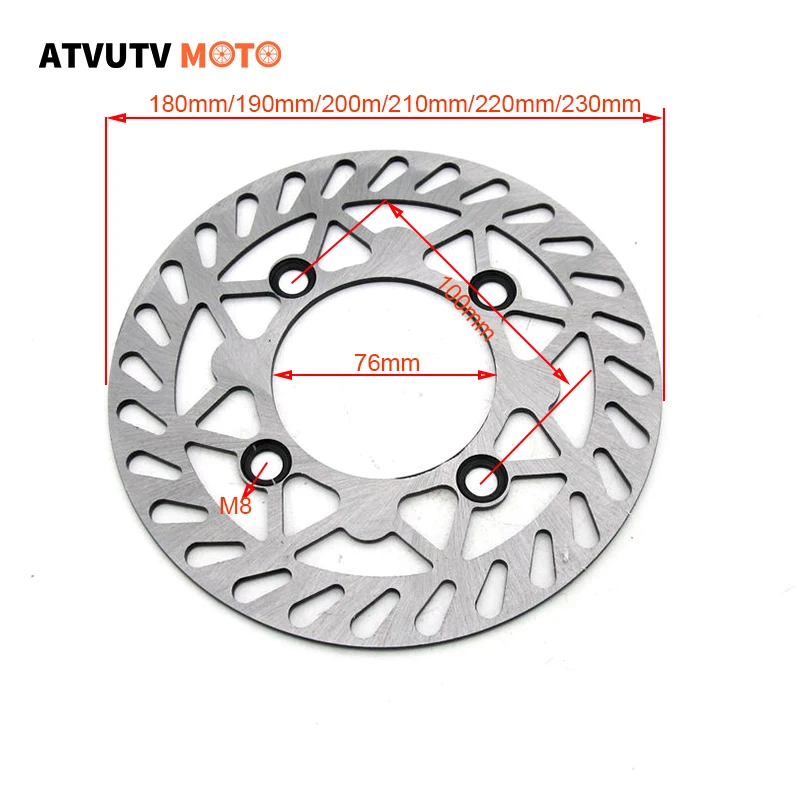 

180mm 190mm 200mm 210mm 220mm 230mm 76mm Front Rear Disc Brake Disc Plate For Motorcycle KAYO BSE 125cc 140cc Pocket Dirt Bike