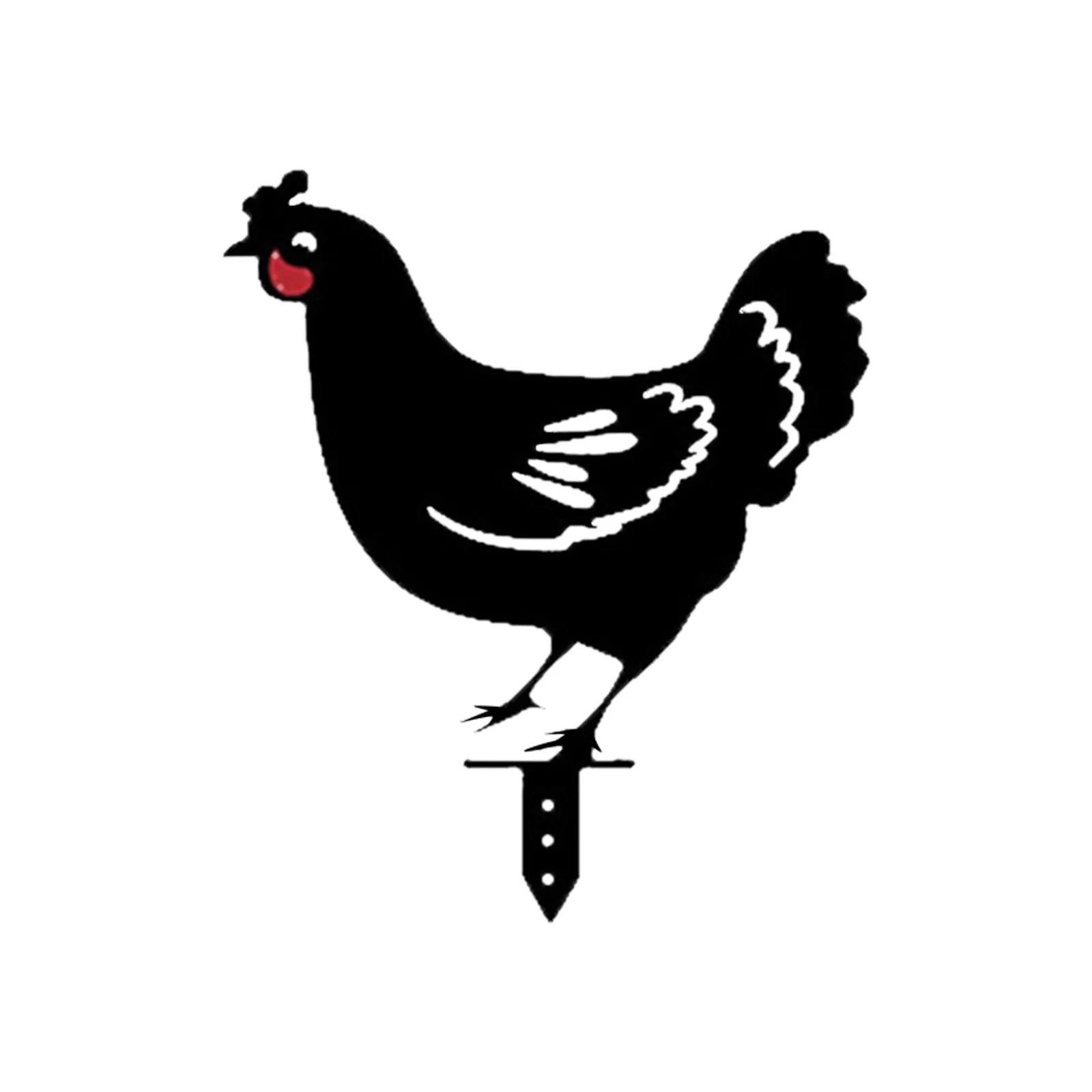 

Supplies Chicken Yard Arts Outdoor Garden Backyard Lawn Stakes Metal Hen Yard Decor Gift Memorial Stake for Friend