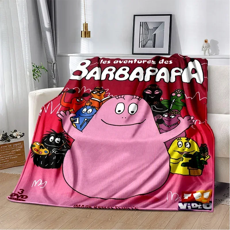 Les Barbapapa семейное одеяло с героями мультфильмов в стиле аниме мягкое для дома
