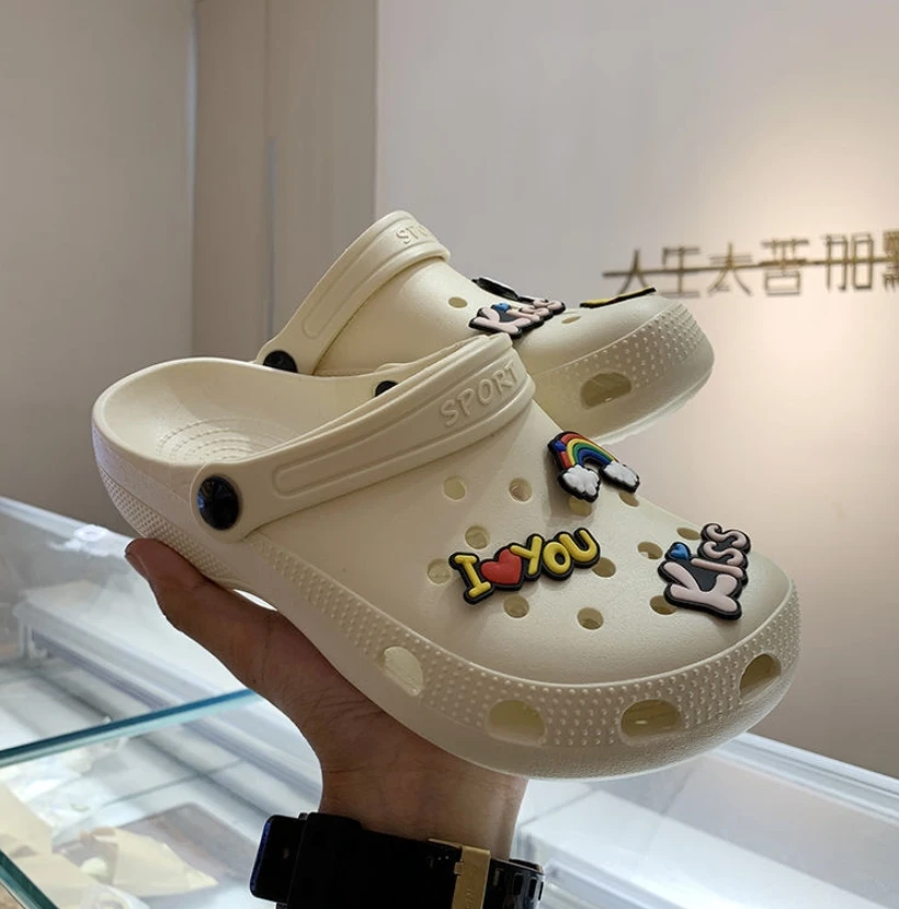 

Women's Casual Slippers Cartoon Cute Rainbow Non-Slip Sandals Outdoors Beach Shoes Summer Fashionable Ladies Shoes