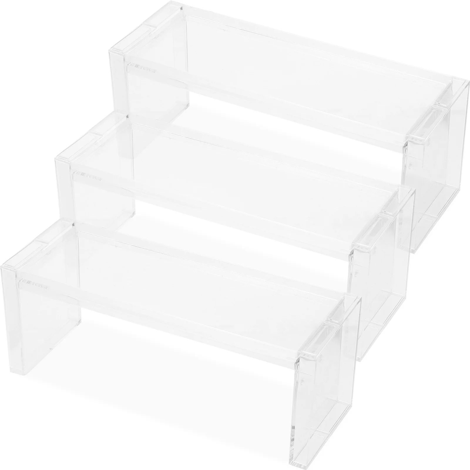 

Display Rack Organizer Risers Stand Transparent Desktop Clear Acrylicbottle Showcase Rectangularholder Case Hand Shelf Stands