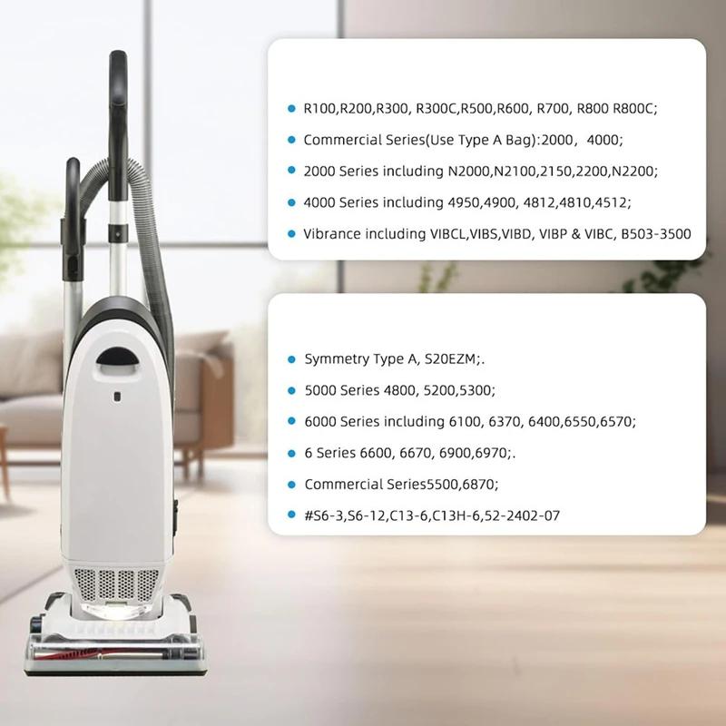 12 упаковок вакуумных мешков типа A для Riccar Vacuum Simplicity S20EZM простоты серии 2000/4000