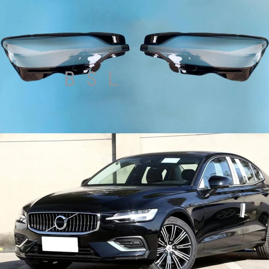 

Автомобильные крышки для передних фар Volvo S60 2020 2021 2022, автомобильная передняя крышка для передних фар, защитная маска для передних фар, стеклянный чехол для объектива