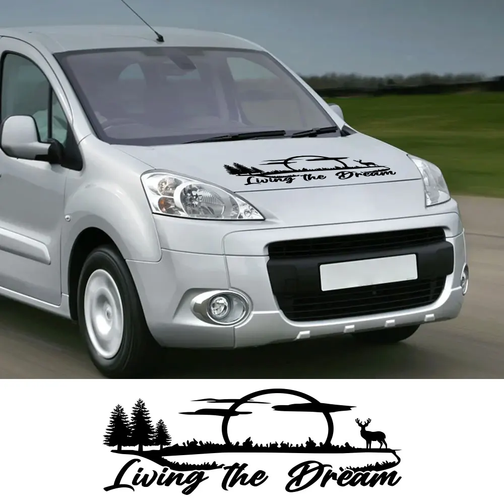

Наклейки на капот автомобиля живой фургон графика живая мечта стильные виниловые декоративные наклейки автотюнинг аксессуары для Peugeot Partner