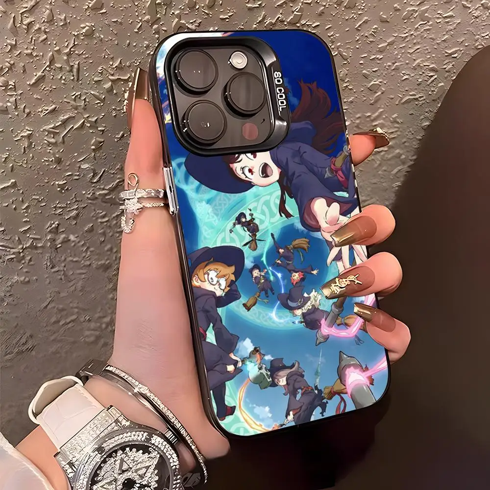 Фото Чехол для телефона L-Little Witch Academia для iPhone 17 Air 16 15 14 Plus 13 12 11 Pro XS Max, серебристо-черный, с бампером №2