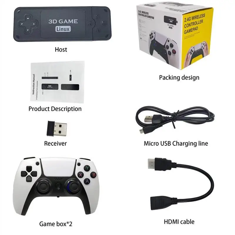 

U9 PRO Game Stick HDMI High-definition 2.4G Wireless 4k TV Box Built-in 12000 Games For 167 PSP 256G Retro Video Games Console