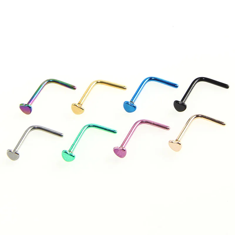 

5Pairs Surgical Steel Nose Stud Earrings Stainless Steel Nostril Piercing Twist Nose Ring Nose Earrings Body Piercing Jewelry