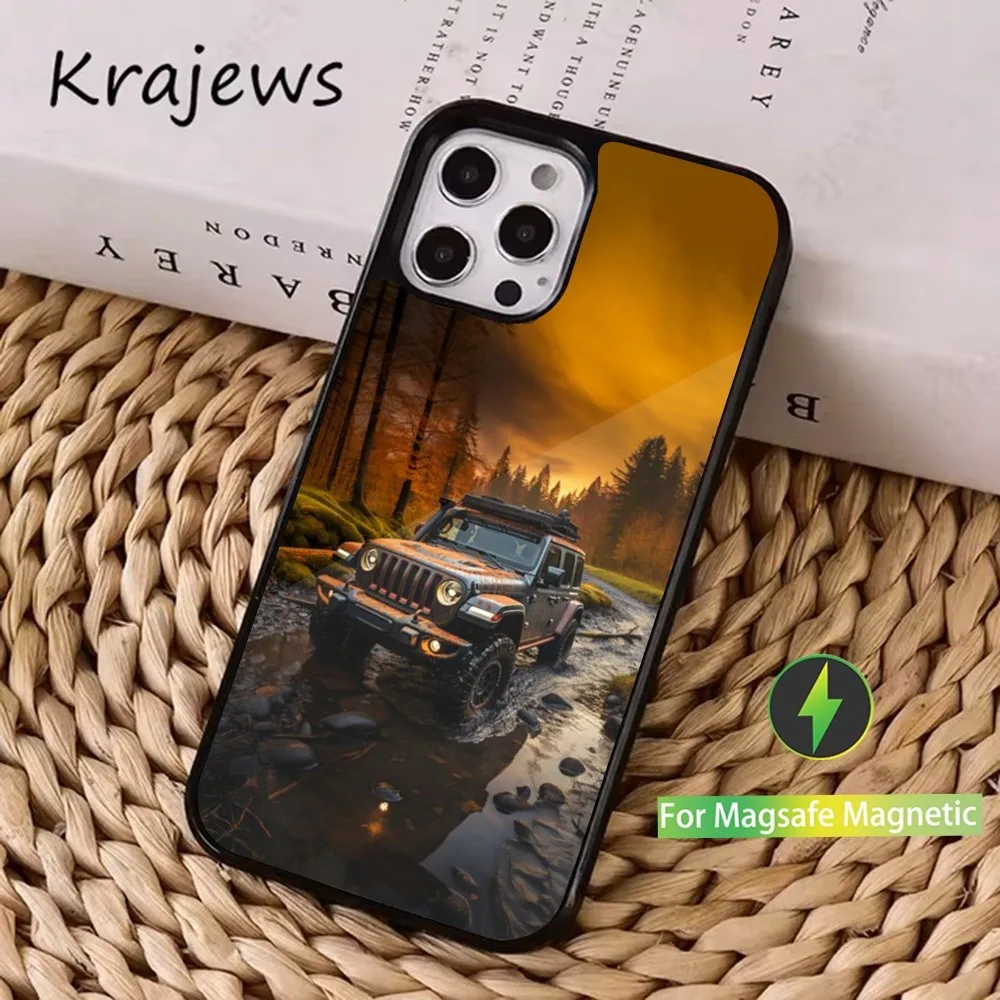 Чехол для телефона J-Jeeps внедорожного внедорожника iPhone 16 15 14 13 12 11 Pro Max Plus Mini Magsafe