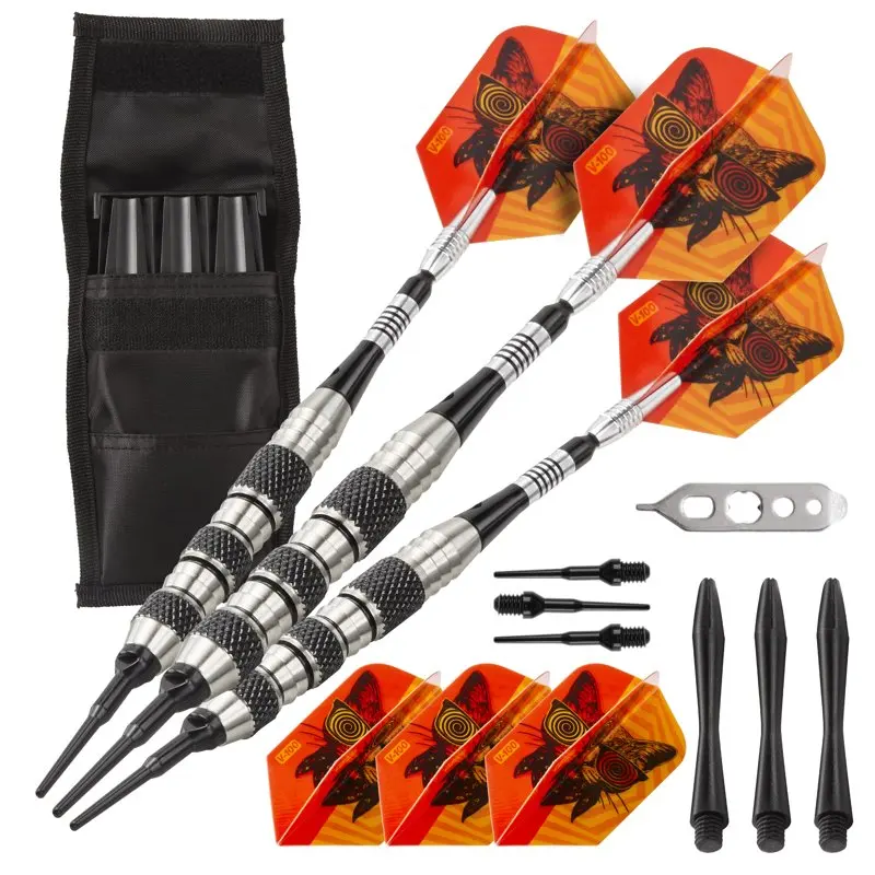 

The Freak Soft Tip Darts накатанный и плавник 18 граммов и одинарный черный зеркальный набор для доски настенный утолщенный комнатный O