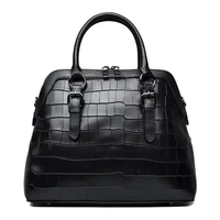 latest versatile large capacity genuine leather ladies handbag tote bag for women big crocodile messenger bag