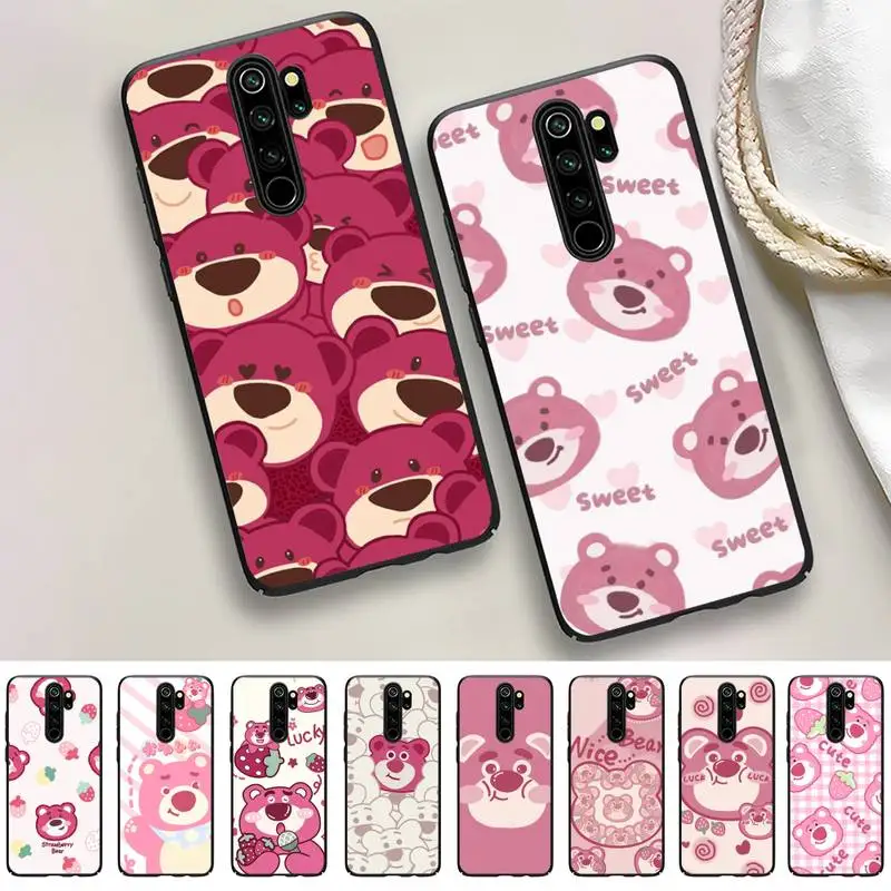 

Cute Cartoon Strawberry Bear Phone Case For Redmi 9 5 S2 K30pro Silicone Fundas for Redmi 8 7 7A note 5 5A