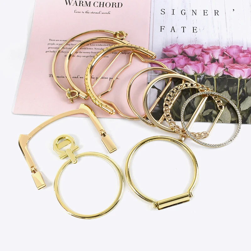 2Pcs Deepeel Metal Bag Handles DIY Handmade Sewing Brackets Purse Frame Handle for Making Handbag Hardware Wallet Accessories | Багаж и