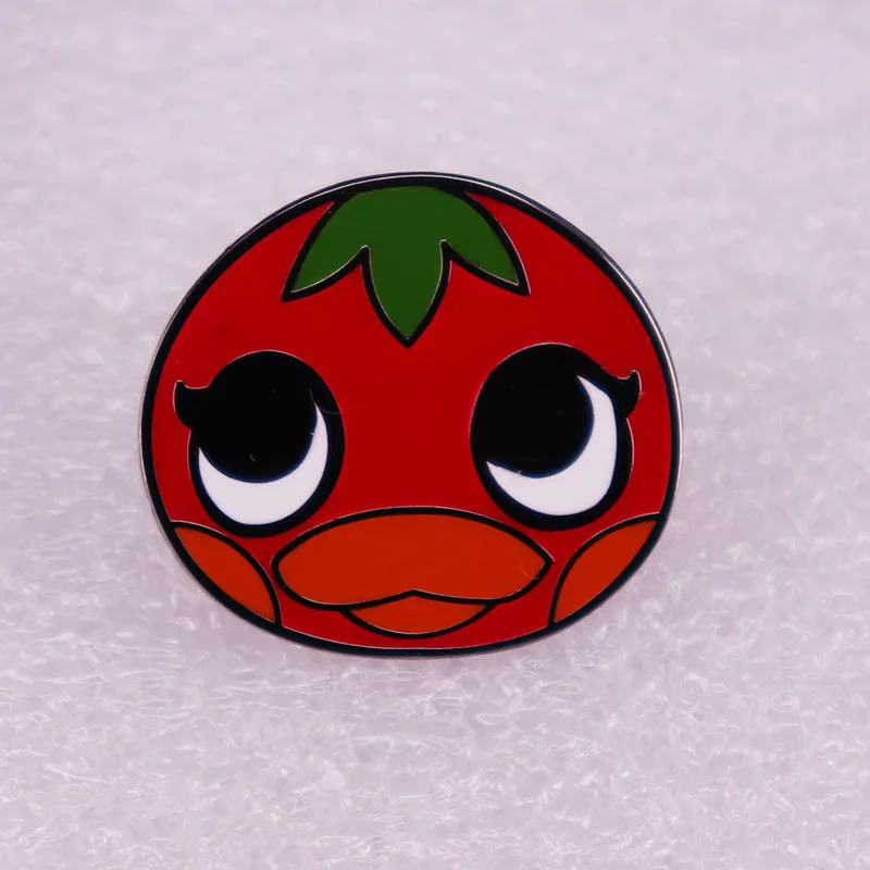 

Plant Forest Beef Mouth Tomato Television Brooches Badge for Bag Lapel Pin Buckle Jewelry Gift For Friends