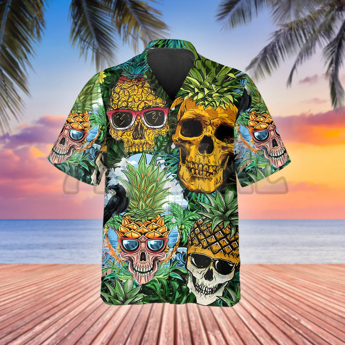 Purple Jellyfish Skull 3D All Over Printed Hawaiian Shirt Men's For Women's Harajuku Casual Shirt Unisex