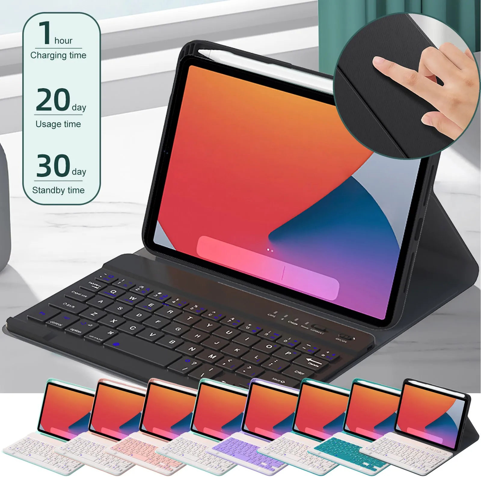 

Tablet Stand Cover with Keyboard For IPad Mini 6 8.3in Generation Backlit Bluetooth Keyboard Case for IPad Mini 6 8.3in Cover