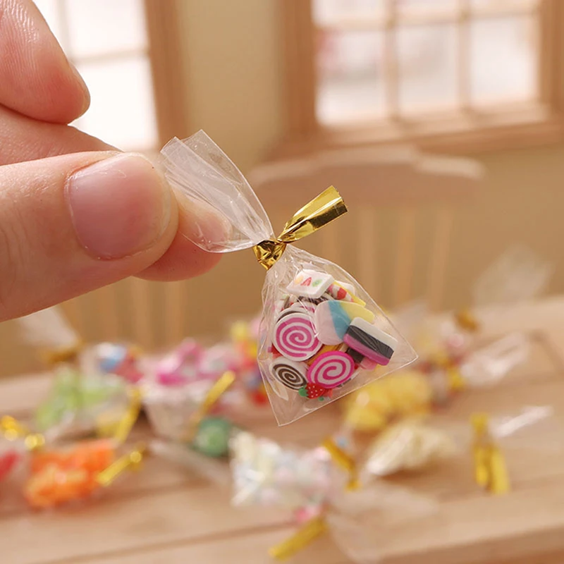 

1 Bag Dollhouse Mini Fruit Candy Snack Set 1:12 Ob11 Doll House Life Scene Toy
