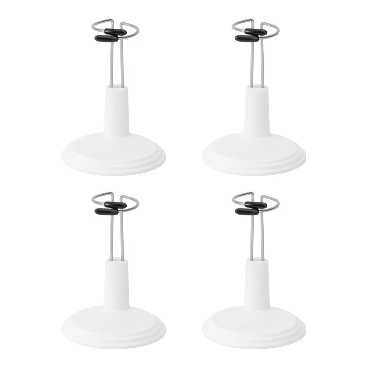 

Display Stand Holders Transparent Support Portable Bear Figure Dolls Sheer Black Dress