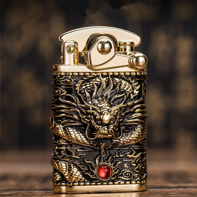 

Новинка, зоррозоррокеросиновая зажигалка, рельефное небо, бриллиантовая Броня Xiangyun, Личная креативная ветрозащитная Автоматическая катап...