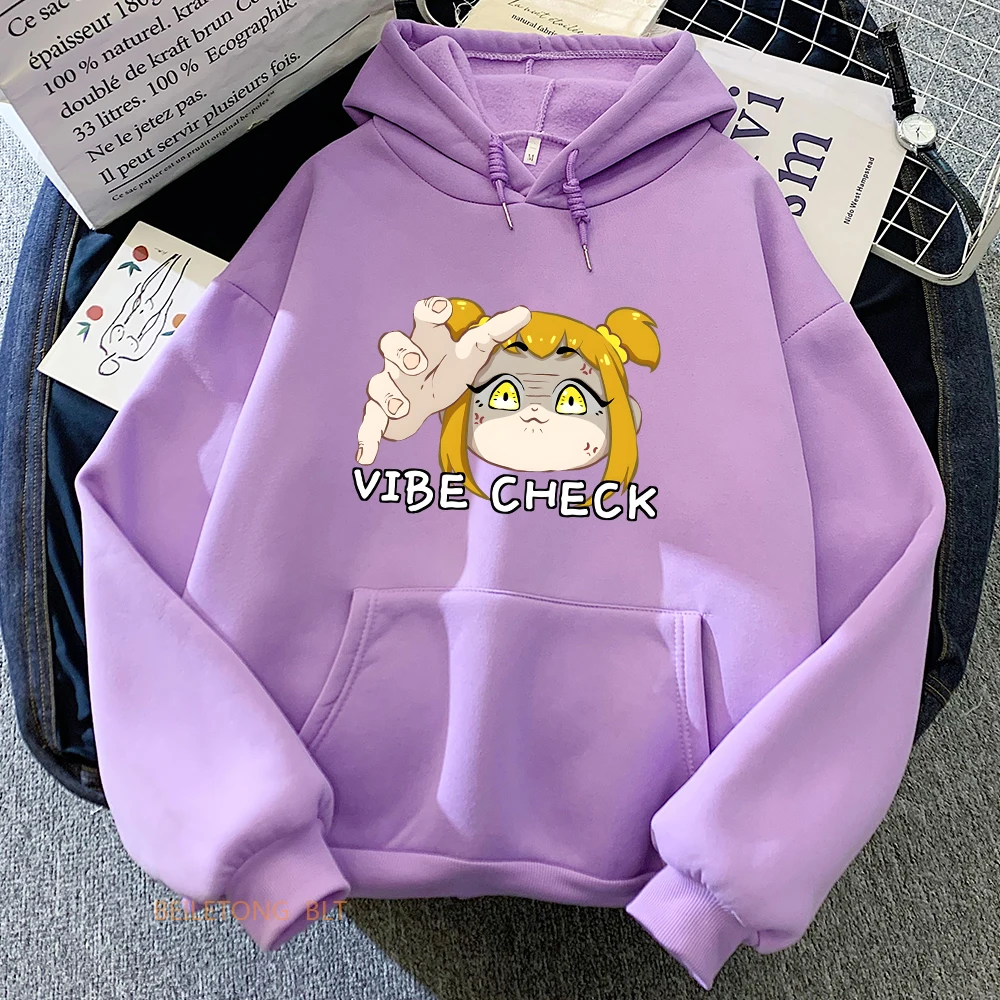 

Japanese Anime Pop Team Epic Hoodies Oversized Autumn Winter Women Sweatshirts Long Sleeves Warm Fleece Pullovers Pipimi Popuko