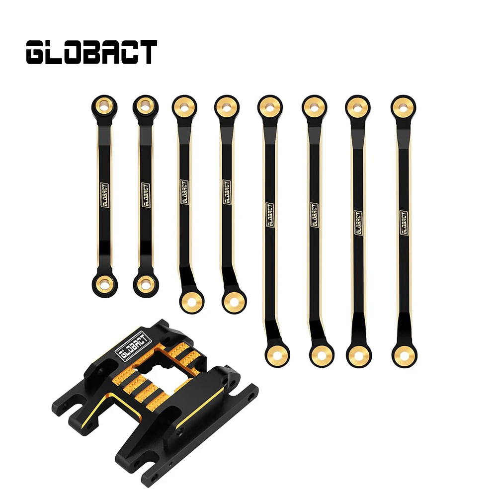 Globact для 1/18 TRX4M латунные звенья шасси с высоким зазором, звенья подвески и алюминиевая противоскользящая пластина, крепление трансмиссии, Радиоуправляемый автомобиль