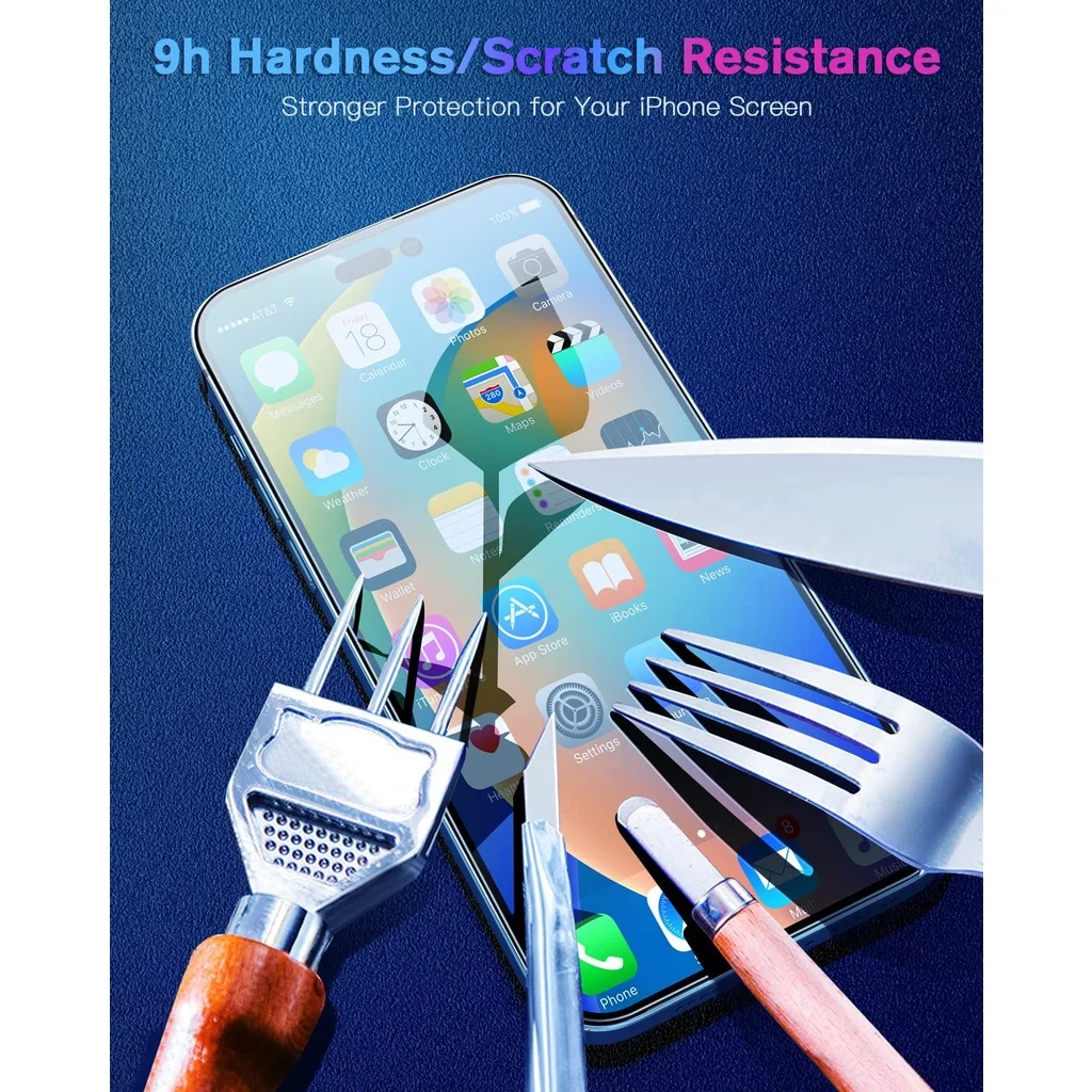 [2 Pack] 9H Tempered Glass Screen Protector with [Auto Dust-Elimination] Installation Kit for iPhone 13 14 Pro Max 14 Plus