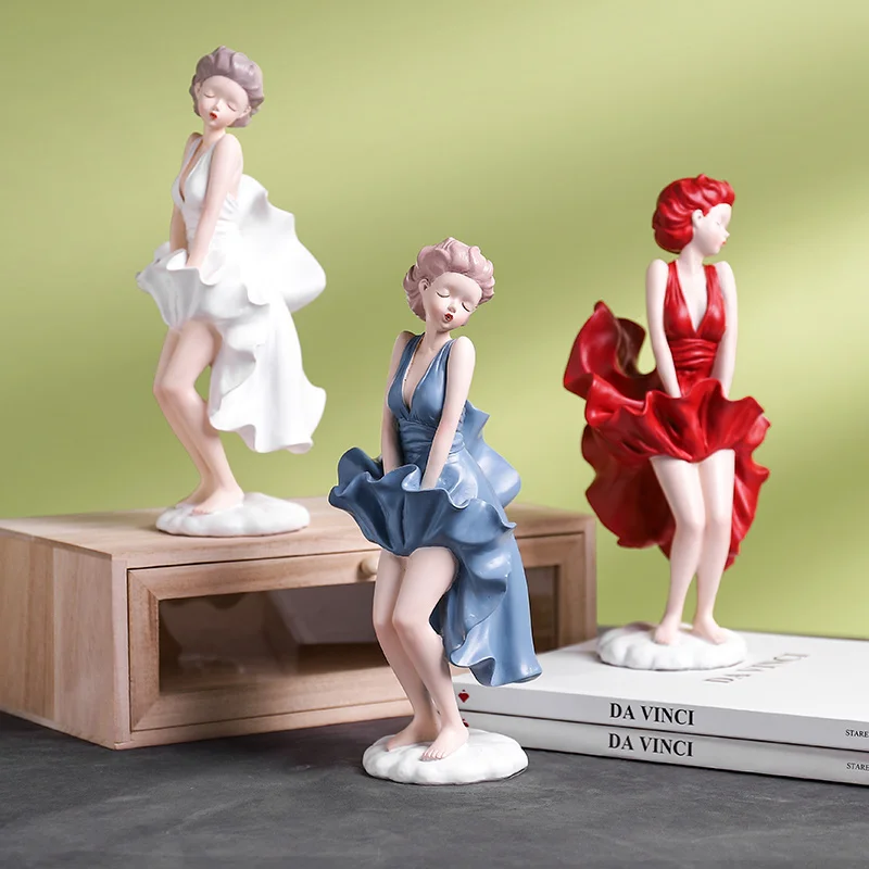 

Nordic Style Character Statue Resin Sculpture Handicraft Home Decoration Ornaments Tabletop Furnishings